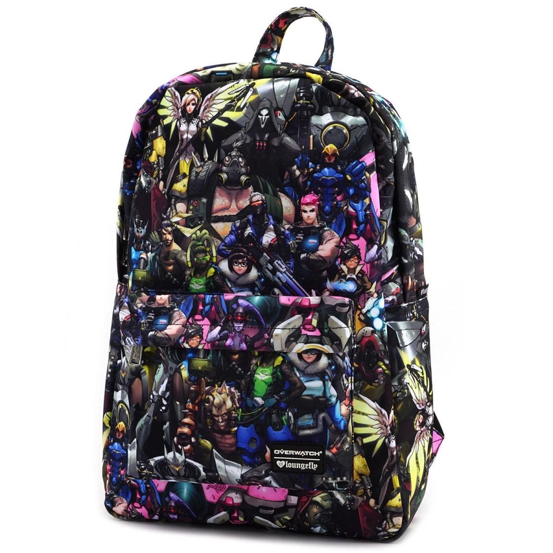 Loungefly Overwatch All-Over-Print Characters Backpack 4 Loungefly Overwatch All-Over-Print Characters Backpack