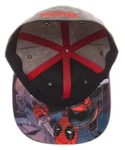 Bioworld Marvel Deadpool Logo Flatbill Flex Cap - Baseball Cap / Snapback