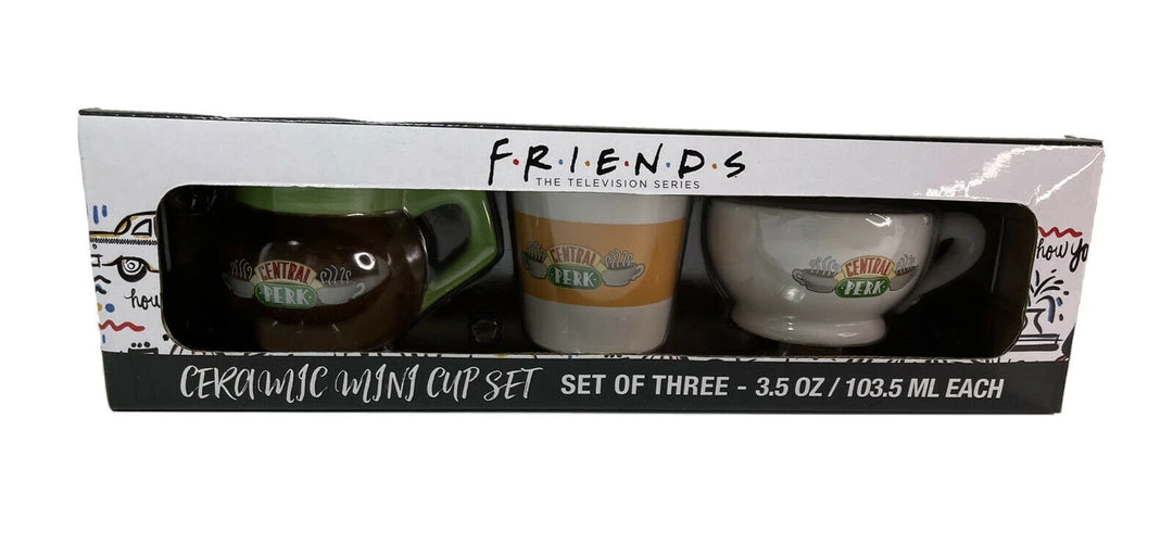 Silver Buffalo Friends Tv Show Ceramic Mini Cup Set Of Three 3.5oz Espresso Central Perk Mug 3 Silver Buffalo Friends Tv Show Ceramic Mini Cup Set Of Three 3.5oz Espresso Central Perk Mug