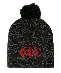 Bioworld DC Comics Harley Quinn Batman Logo - Beanie Hat