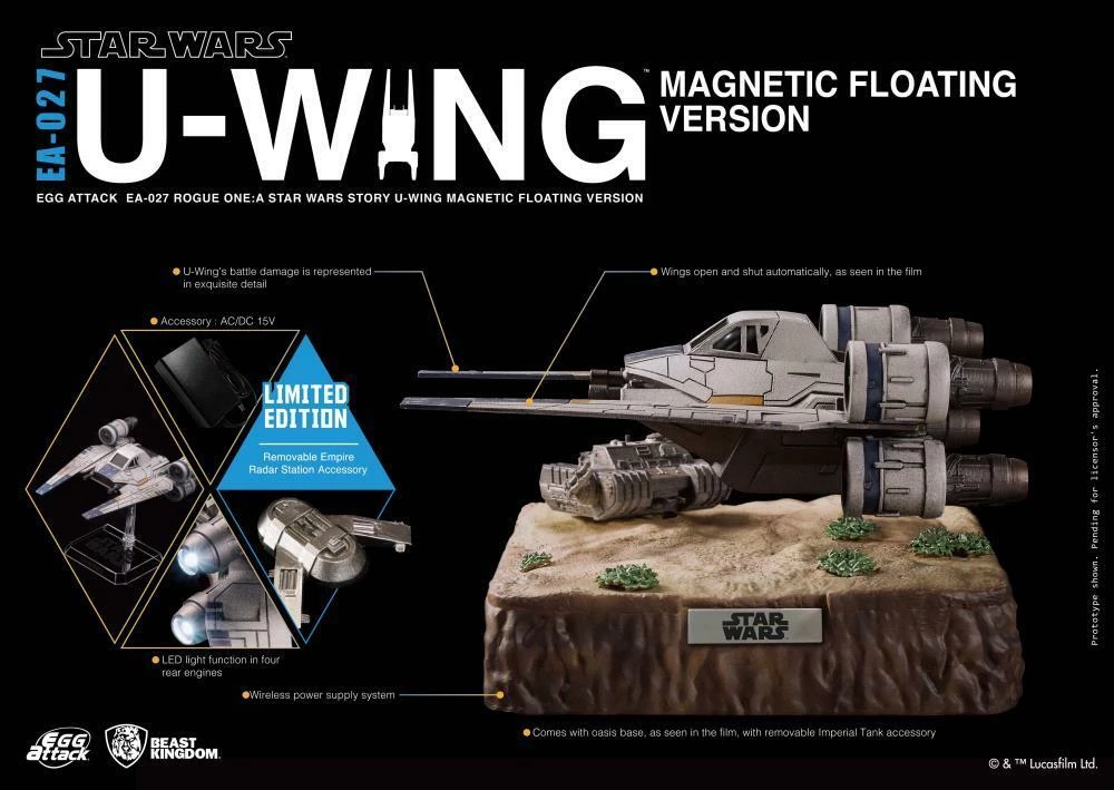 Beast Kingdom Star Wars: Rogue One U-Wing Magnetic Floating Vehicle 6 Beast Kingdom Star Wars: Rogue One U-Wing Magnetic Floating Vehicle