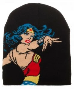 Bioworld Wonder Woman Jacquarded Knit Slouch Beanie Hat DC Comics