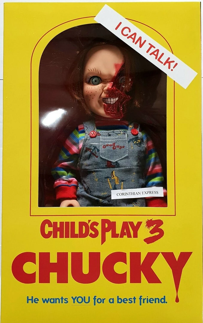 Mezco Child's Play 3: Talking Pizza Face Chucky Doll 5 Mezco Child's Play 3: Talking Pizza Face Chucky Doll