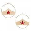 Bioworld WONDER WOMAN Star Hoop Earrings 1 Bioworld WONDER WOMAN Star Hoop Earrings