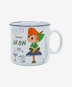 Silver Buffalo Peter Pan Never Grow Up 20oz Ceramic Camper Mug