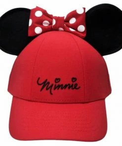 Jerry Leigh Disney Minnie Mouse W/ Ears (Minnie Red) Red Cap Hat (Youth Size)