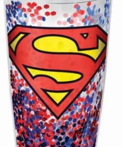 Spoontiques Superman Acrylic 18oz. Glitter Travel Mug