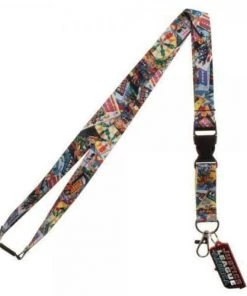 Bioworld Justice League Classic Comics Lanyard With ID Holder