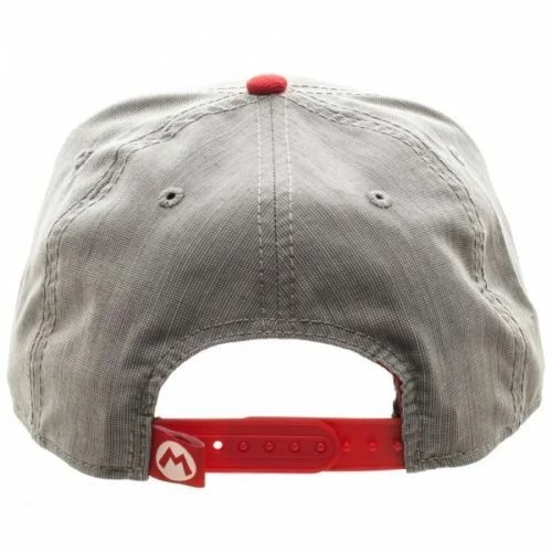 Bioworld Super Mario Bros. Gray And Red Snapback Hat 5 Bioworld Super Mario Bros. Gray And Red Snapback Hat