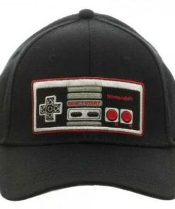 Bioworld Nintendo Controller Black Flex Cap Video Games