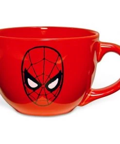 Silver Buffalo Marvel Comics Spiderman Mask 24 Oz. Ceramic Soup Mug