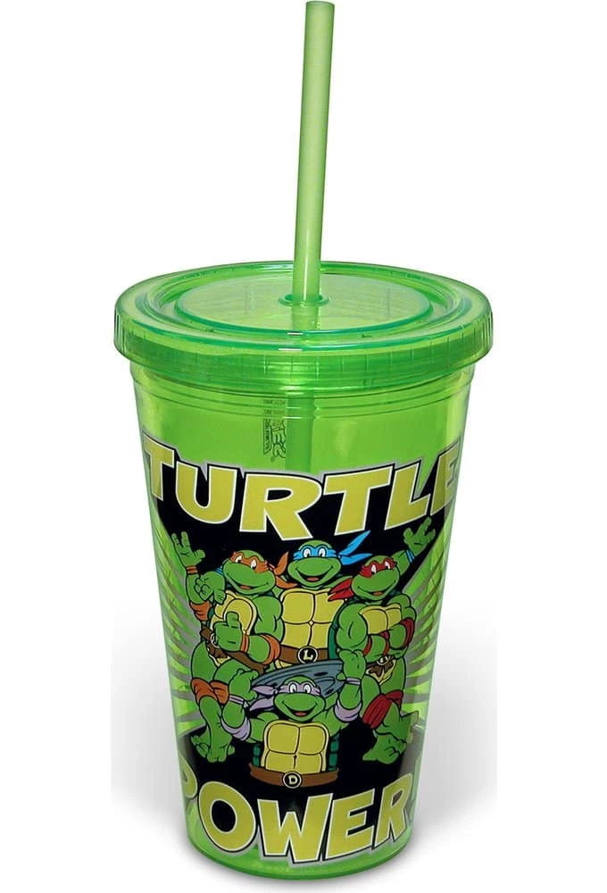 Vandor Turtle Power: 16 Oz. Plastic Cold Cup With Lid & Straw 3 Vandor Turtle Power: 16 Oz. Plastic Cold Cup With Lid & Straw