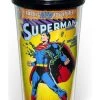 Silver Buffalo Superman Breaking Chains 16 Oz. Plastic Travel Mug