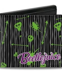 Buckle-Down Beetlejuice Roach Shull Doodles Collage Bi-Fold Wallet