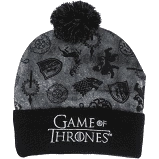 Bioworld Game Of Thrones Knit Cap Pom Mens Hat Black