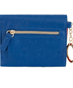 Bioworld Wonder Woman Mini Tri-Fold Wallet, Blue