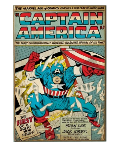 Silver Buffalo Marvel Captain America New Series Comic Book Cover Wood Wall Art Plaque