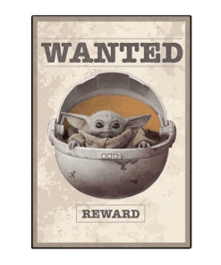 Silver Buffalo Star Wars The Mandalorian The Child Wood Wall Art