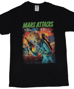 Impact Movies Mars Attacks UFO's Attack Black T-Shirt