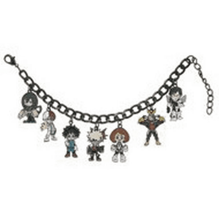 Bioworld Disney My Hero Academia Character Multi-Charm Bracelet Women's 3 Bioworld Disney My Hero Academia Character Multi-Charm Bracelet Women's