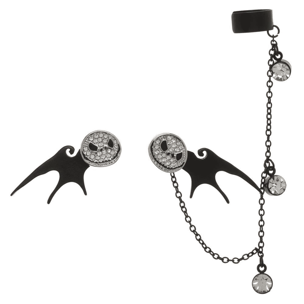 Bioworld Jack Skellington Nightmare Before Christmas Earrings Ear Cuffs Disney 3 Bioworld Jack Skellington Nightmare Before Christmas Earrings Ear Cuffs Disney