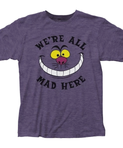 Impact "Alice In Wonderland" The Cat "We're All Mad Here" Adult T-shirt