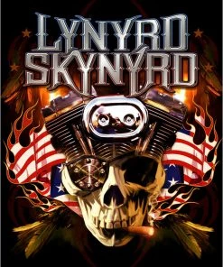 Desperate Enterprises Inc Music Skynyrd-Motor Skull Metal Sign