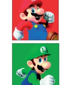 Pyramid America Super Mario Run- Mario & Luigi 6'' X 6'' Canvas Set Video Games