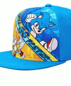 Bioworld Sonic The Hedgehog Gotta Go Faster Youth Flat Bill Snapback
