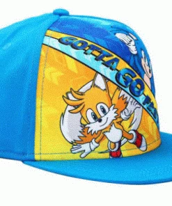 Bioworld Sonic The Hedgehog Gotta Go Faster Youth Flat Bill Snapback