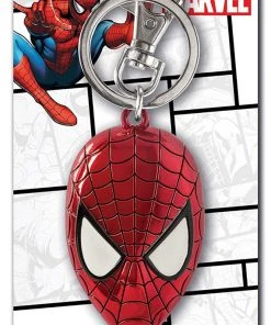 Monogram Marvel Spider-Man Colored Head Pewter Key Ring