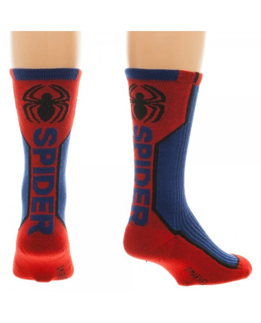 Bioworld Marvel Comics - Spider-Man Men's Crew Socks (1 Pair) 3 Bioworld Marvel Comics - Spider-Man Men's Crew Socks (1 Pair)