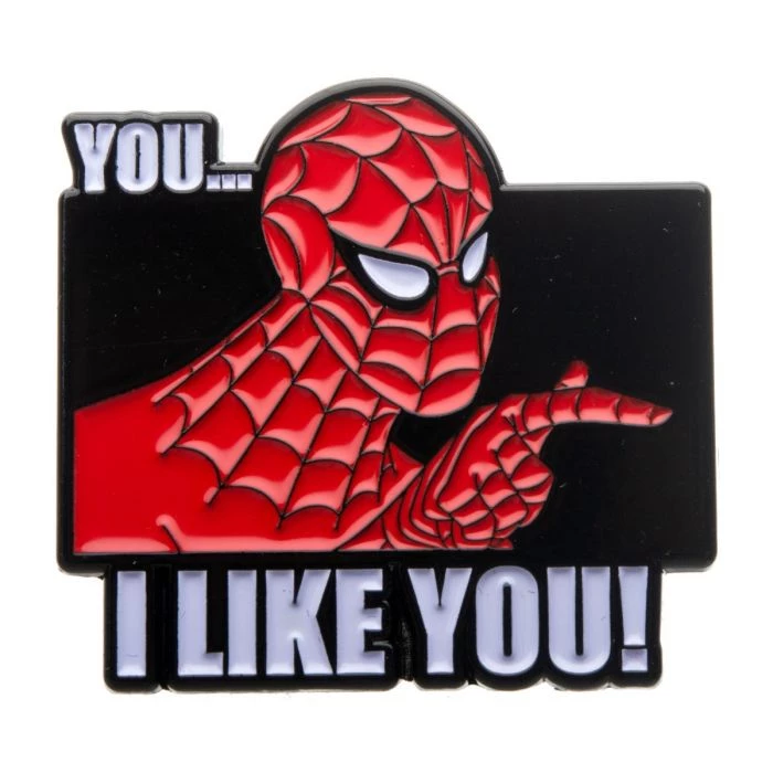 Body Vibe Marvel Spider-Man "I Like You" Printed Pin 3 Body Vibe Marvel Spider-Man "I Like You" Printed Pin