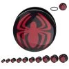 Body Vibe Black Acrylic Screw Fit Red Spider-Man Logo Plug