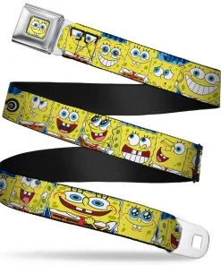 Buckle-Down Sponge Bob Face Close-UP Seatbelt Belt