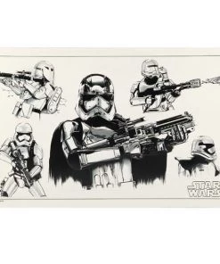 Open Road Brands Star Wars Stormtrooper B/W Embossed Tin Sign