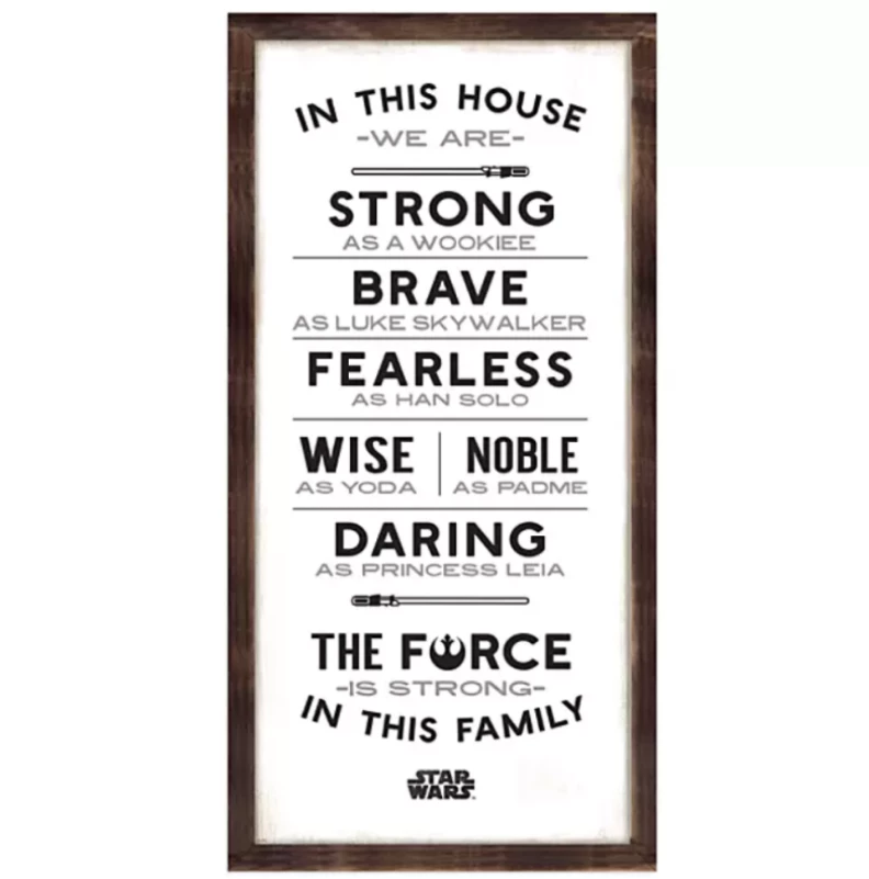 Open Road Brands Star Wars In This House Wall Rustic Wood Frame Disney 3 Open Road Brands Star Wars In This House Wall Rustic Wood Frame Disney