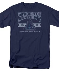 Trevco Star Trek StarFleet Academy Navy Adult Unisex T-Shirt