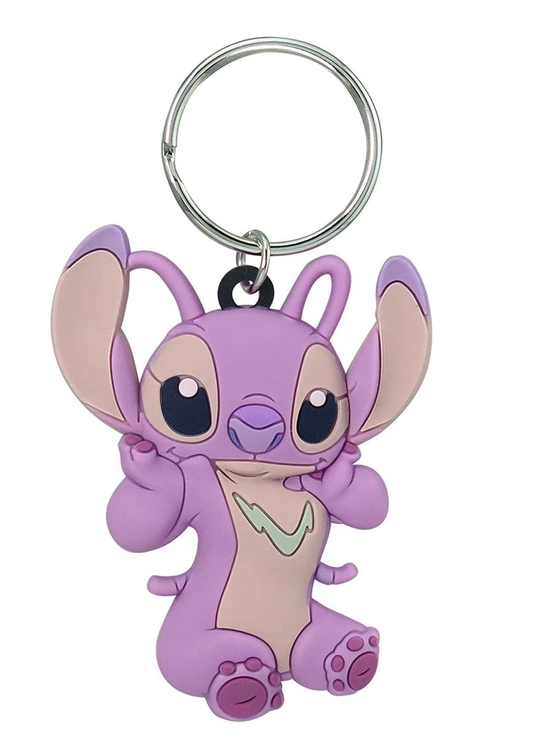 Monogram Disney - Lilo & Stitch - Angel - Soft Touch PVC Key Ring Key Accessory 3 Monogram Disney - Lilo & Stitch - Angel - Soft Touch PVC Key Ring Key Accessory