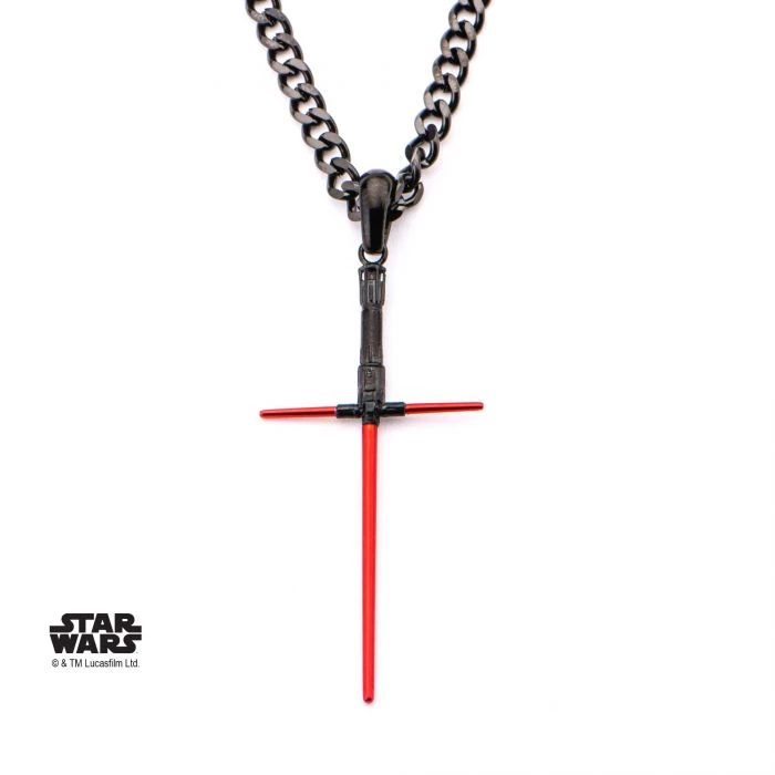 Body Vibe Star Wars 7 Kylo Reno Light Saber Pendant With 22" Steel Chain 3 Body Vibe Star Wars 7 Kylo Reno Light Saber Pendant With 22" Steel Chain