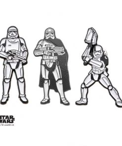 Body Vibe Star Wars Jewelry Men's Episode 8 Stormtrooper Enamel Lapel Pin Set