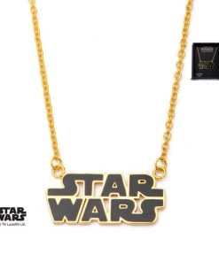 Body Vibe Disney Gold PVD Plated Star Wars Logo Pendant Necklace