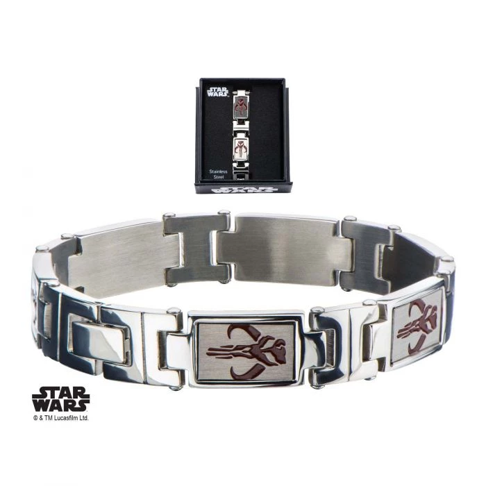 Body Vibe Star Wars Mandalorian Symbol Link Bracelet 3 Body Vibe Star Wars Mandalorian Symbol Link Bracelet