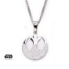 Body Vibe Disney Rebel Cut Out Symbol With Clear Gem Small Pendant With Chain
