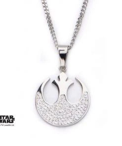 Body Vibe Disney Rebel Cut Out Symbol With Clear Gem Small Pendant With Chain