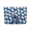 Buckle-Down Lilo & Stitch - Stitch Sweet Smiling Pose Close-Up Leaves Blue White Women's Wallet ID