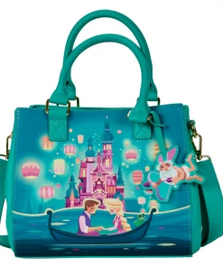 Loungefly Tangled Rapunzel Castle Glow In The Dark Crossbody Bag