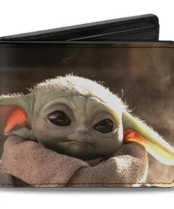 Buckle-Down Star Wars The Child Vivid Face CLOSE-UP Bi-Fold Wallet Wallets