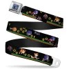 Buckle-Down Sonic Classic Pixelated Pose Full Color Black/White Seatbelt Belt Sonic The Hedgehog