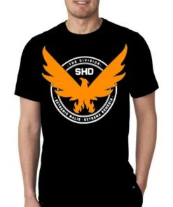 Bioworld Video Games The Division Action Video Game Agent Shield Adult T-Shirt